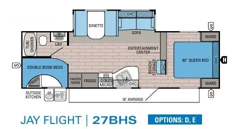Jayco Jay Flight 27BHS floor plan