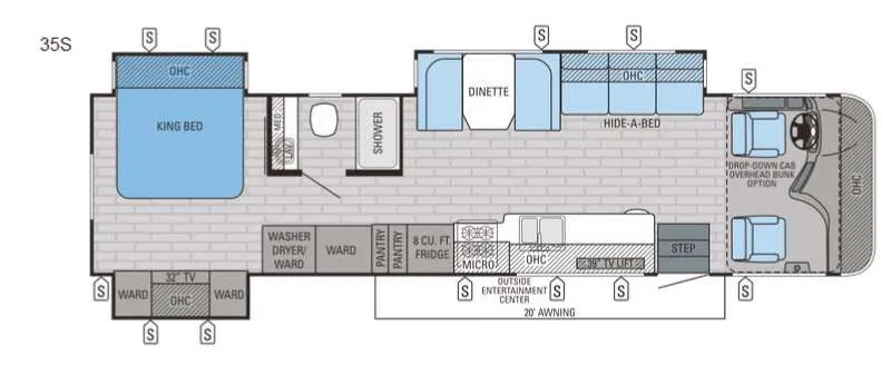 2016 Jayco Precept 35S floor plan