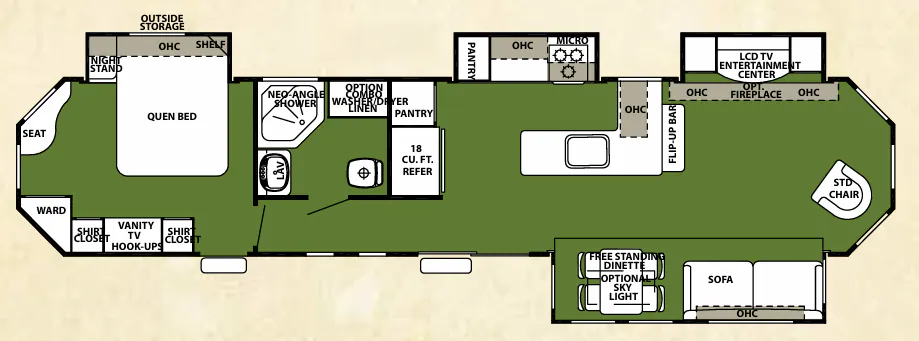 Forest River Cherokee 39FL floor plan