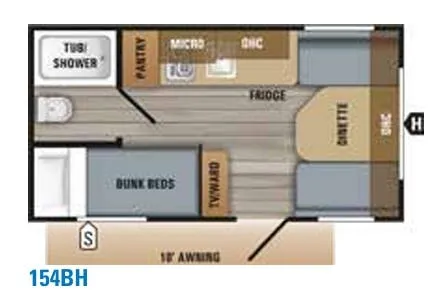 Jayco Jay Flight SLX 7 154BH floor plan