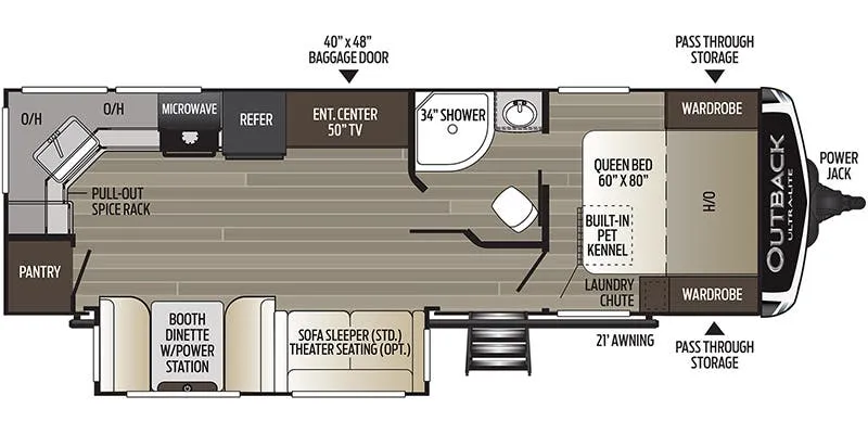 2020 Keystone Outback Ultra-Lite 260UML - Floor plan