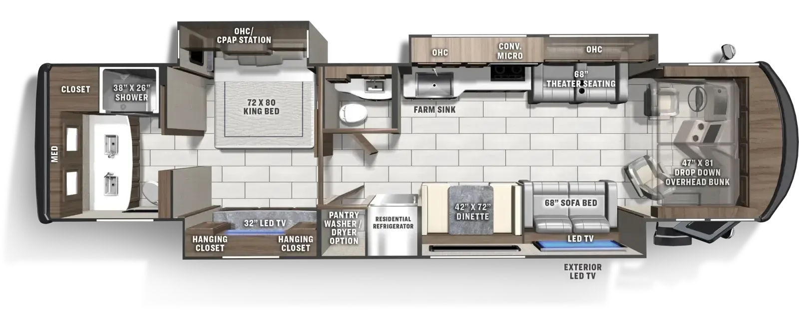 Coachmen Sportscoach RD 411TS floor plan
