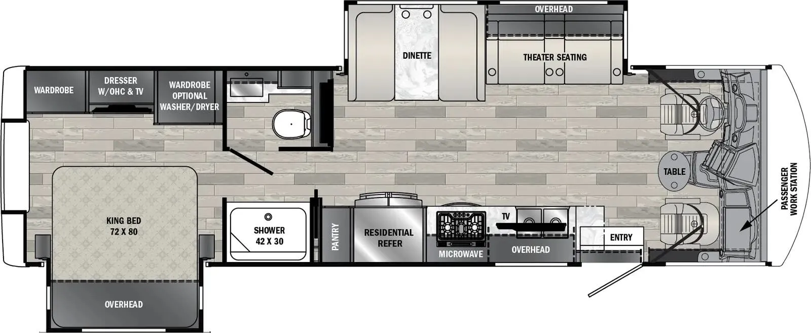 Forest River Georgetown 7 Series GT7 7 SERIES GT7 31X7 floor plan