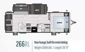 2019 Keystone Springdale 266RL floor plan