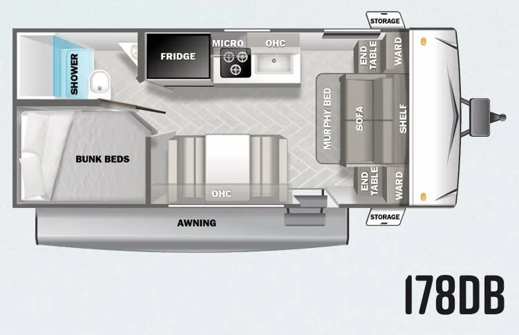 Forest River Salem 178DB floor plan