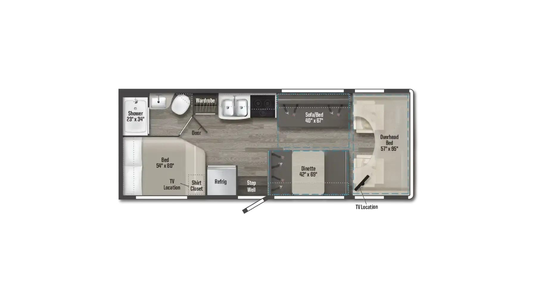Winnebago Minnie Winnie 25B floor plan
