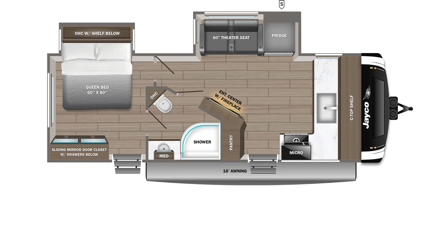 Jayco Jay Feather 24FK floor plan
