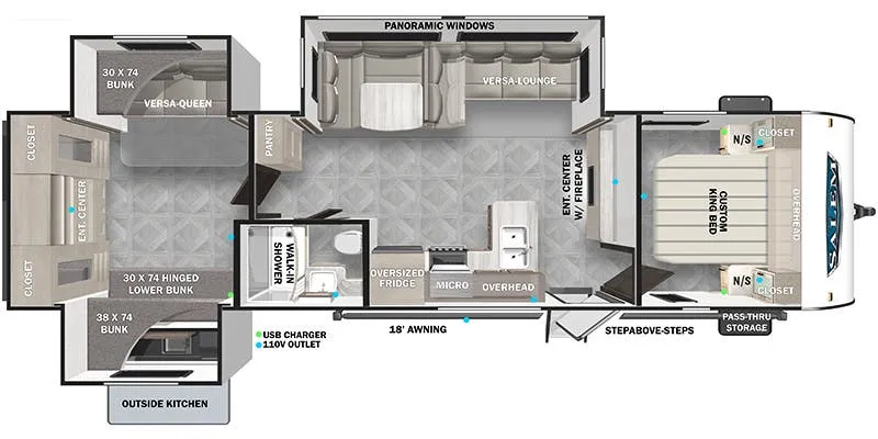2023 Forest River Salem 31KQBTS - Floor plan