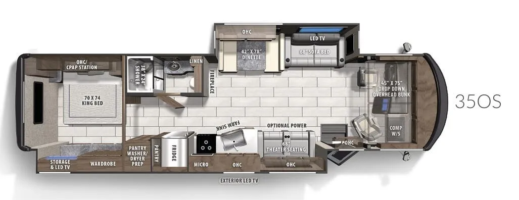 Coachmen Mirada 35OS floor plan