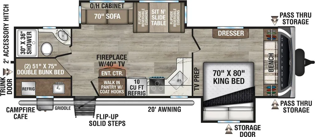 2026 Venture RV SportTrek ST292VBH floor plan