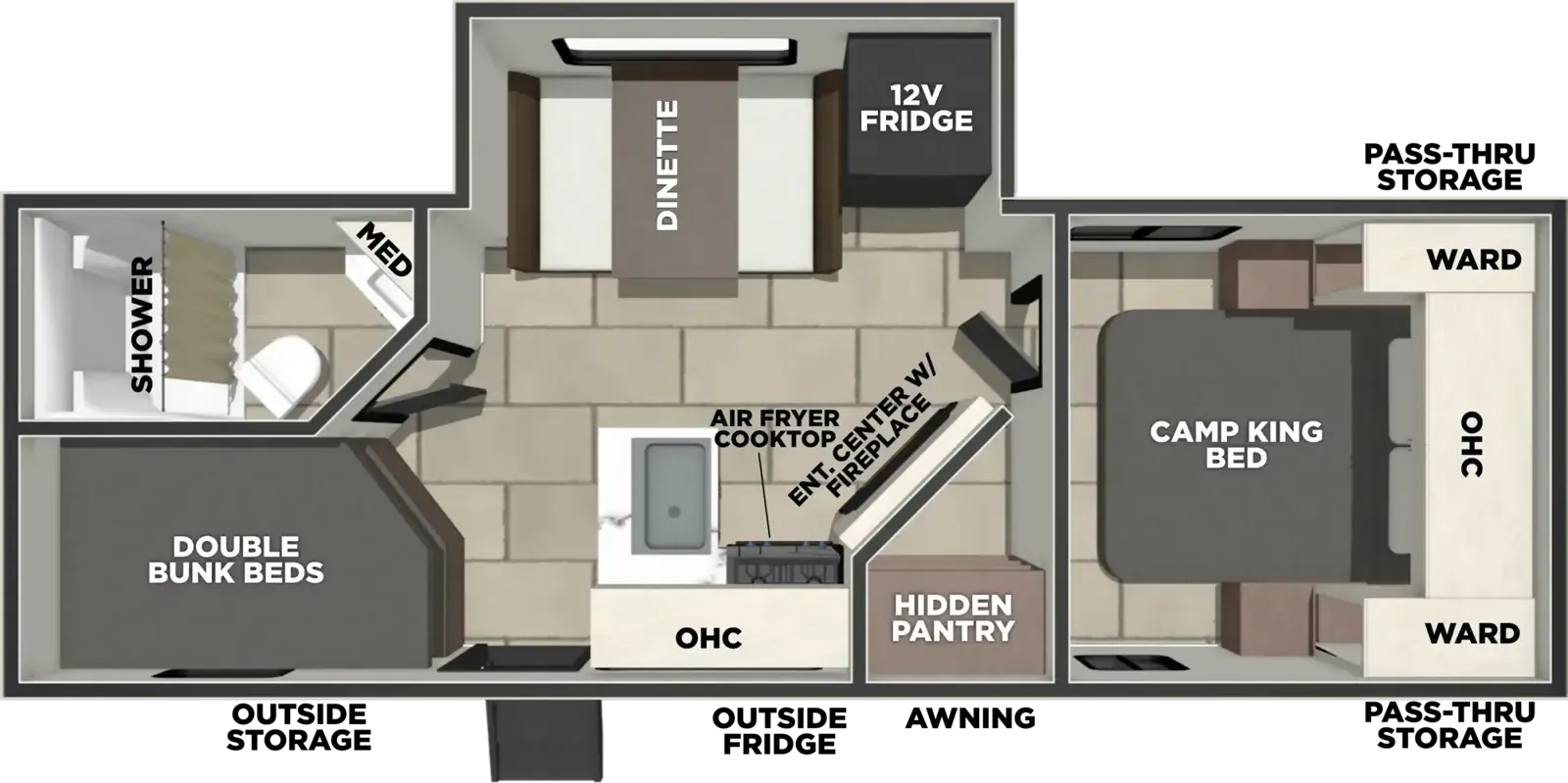 Forest River Tracer 230BH floor plan