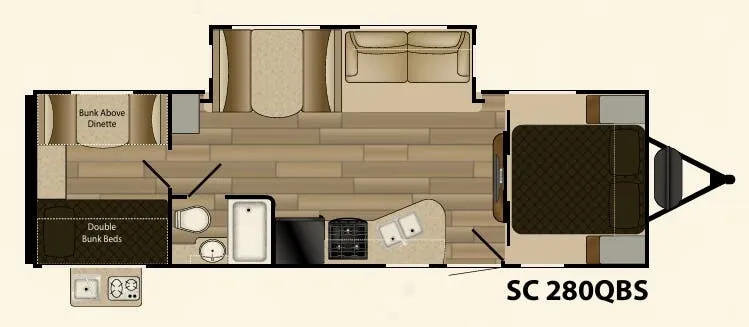 Cruiser RV Shadow Cruiser 280QBS floor plan