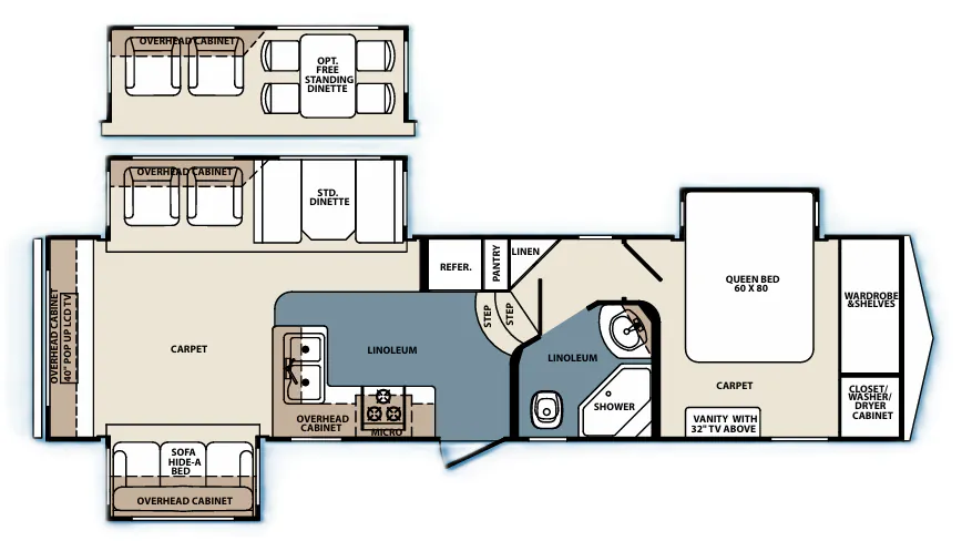 Forest River Blue Ridge 3125RT floor plan