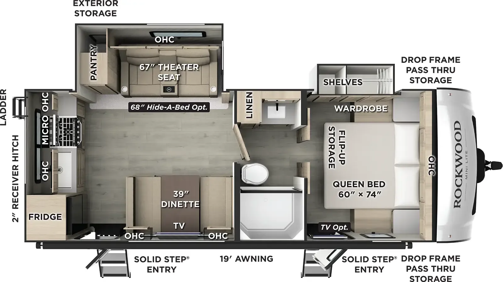 2026 Forest River Rockwood Mini Lite 2515S - Floor plan