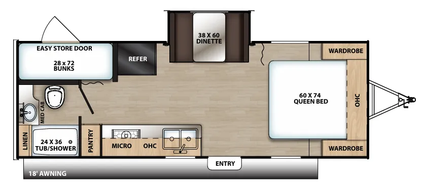 Coachmen Catalina Summit 212BHS floor plan