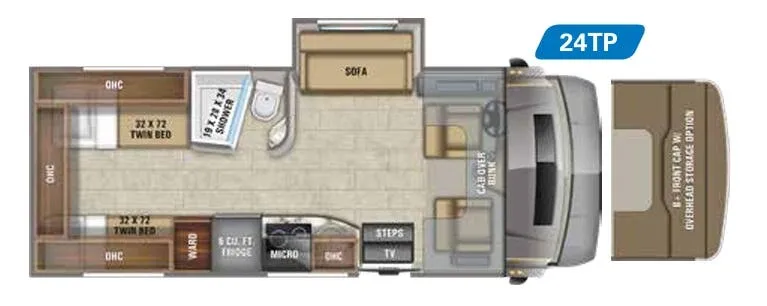 Jayco Melbourne Prestige 24TP floor plan