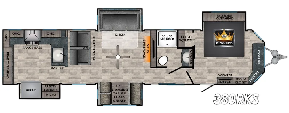 CrossRoads Hampton 380RKS floor plan