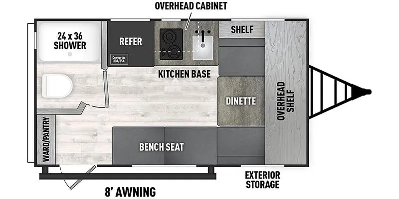 2024 Forest River Viking 14SR - Floor plan