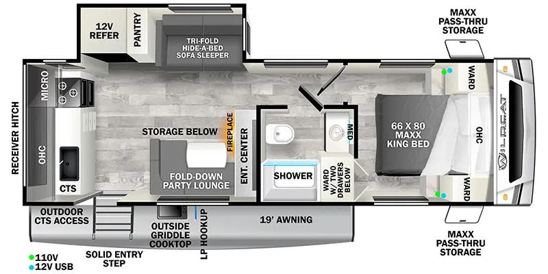 Forest River Wildcat 248RKX floor plan
