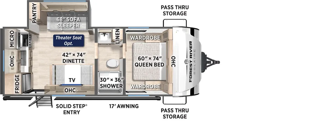 2026 Forest River Solaire Lite 237RK floor plan
