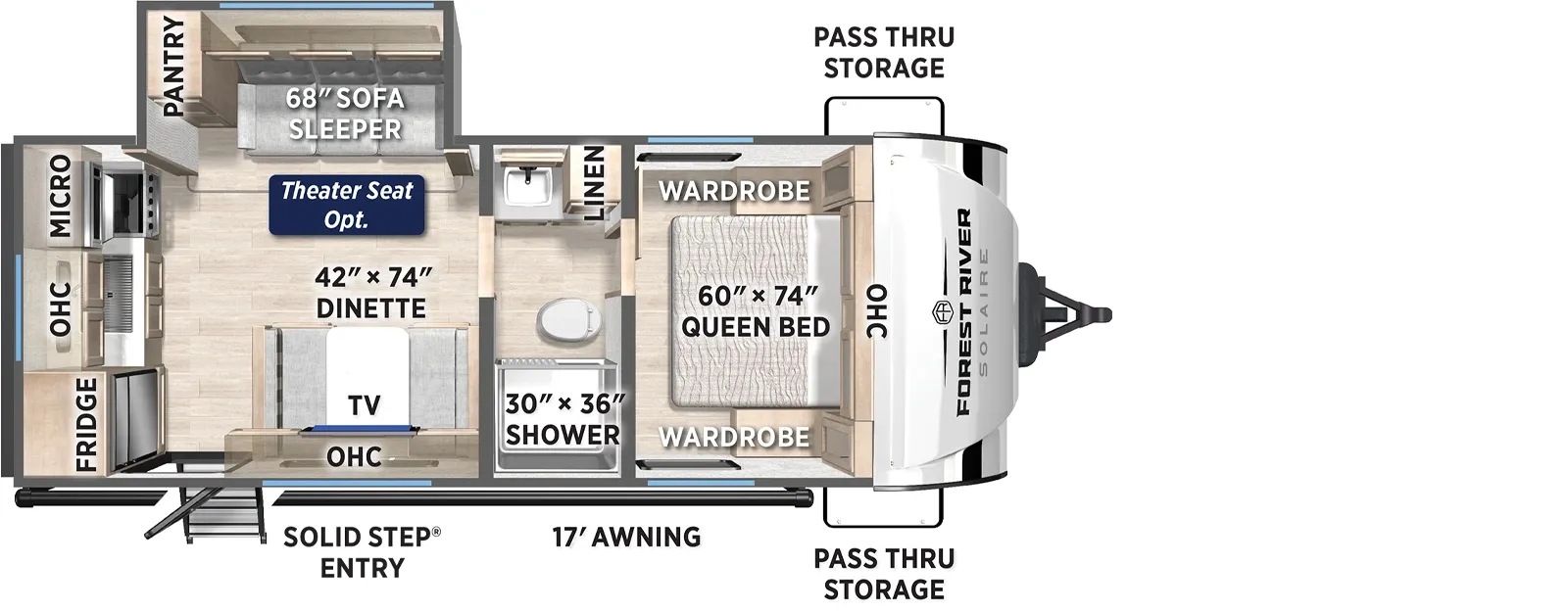 2026 Forest River Solaire Lite 237RK - Floor plan