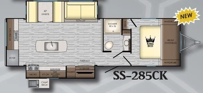 CrossRoads Sunset Trail Super Lite 285CK floor plan