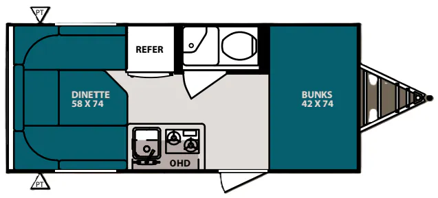 Forest River R-Pod RP-172 floor plan