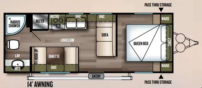 Forest River Wildwood X-Lite 241QBXL floor plan