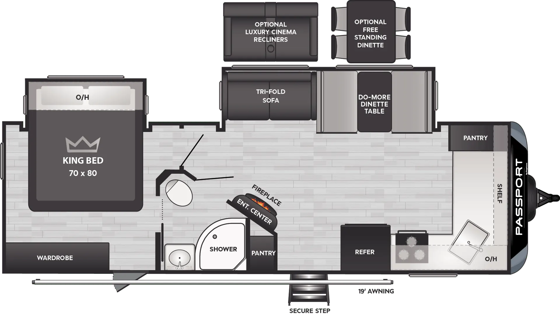 Keystone Passport Grand Touring 2600FK floor plan