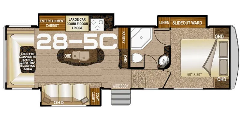 Northwood Arctic Fox Grande Ronde 28-5C floor plan