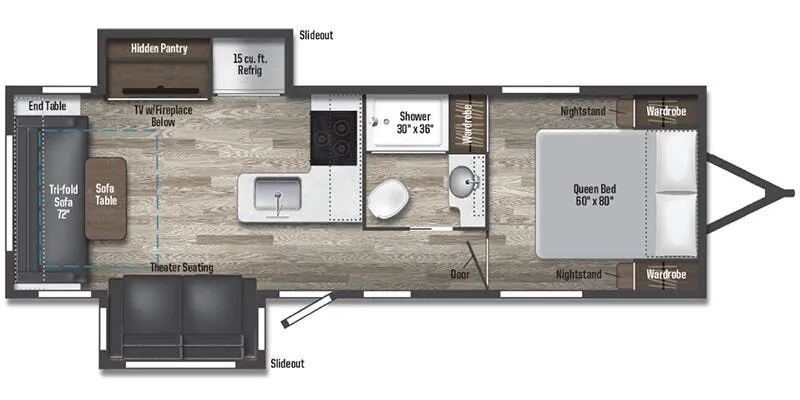 2023 Winnebago Voyage 2730RL - Floor plan