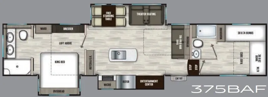 Coachmen Chaparral 375BAF floor plan