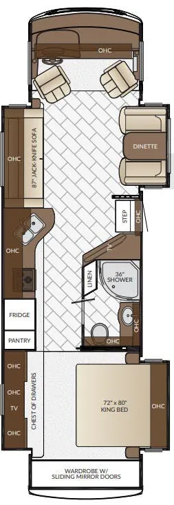 Newmar Bay Star 3516 floor plan