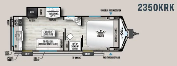 East to West Alta 2350KRK floor plan