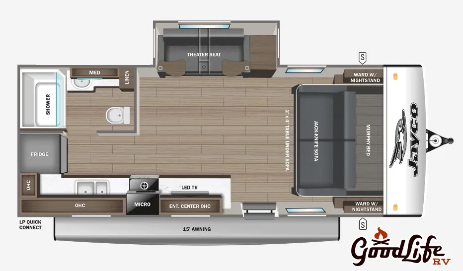 2026 Jayco Jay Feather 19MRK - Floor plan