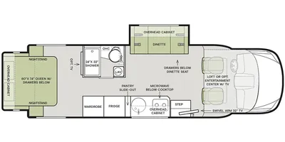 2020 TIFFIN WAYFARER 25 QW floor plan