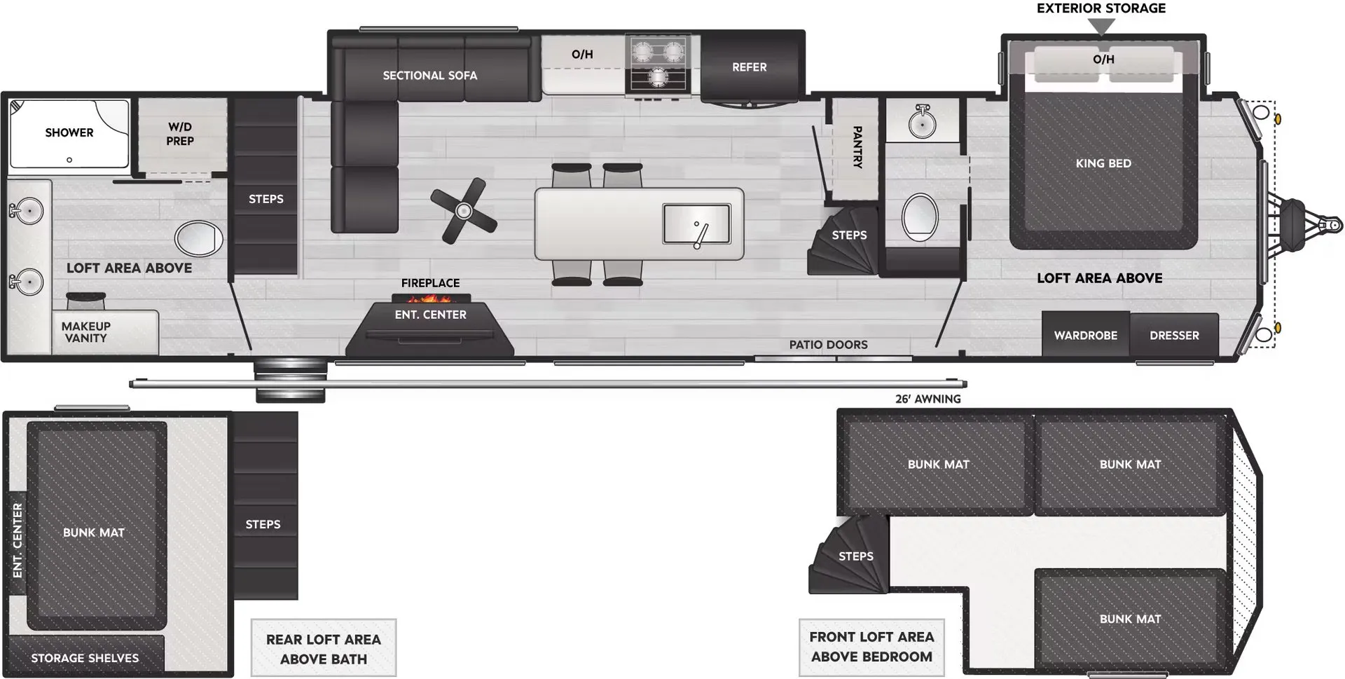 Keystone Retreat 391HBDL floor plan
