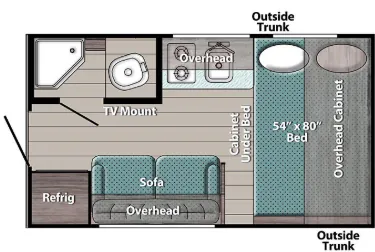 Gulf Stream Conquest Lite Super Lite 14RE floor plan
