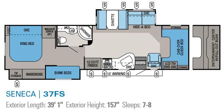 Jayco Seneca 37FS floor plan