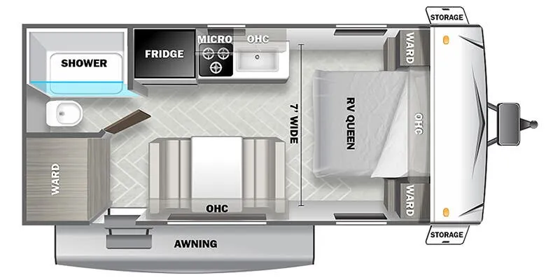 Forest River EVO Factory Select Southwest 177FQ floor plan