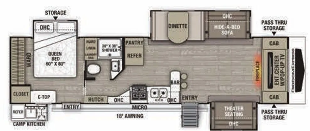 Coachmen Freedom Express Maple Leaf Edition 321 FEDSLE floor plan
