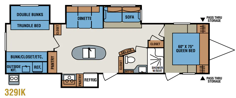 K-Z Spree 329IK floor plan