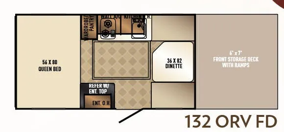 Palomino PaloMini 132 ORV FD floor plan