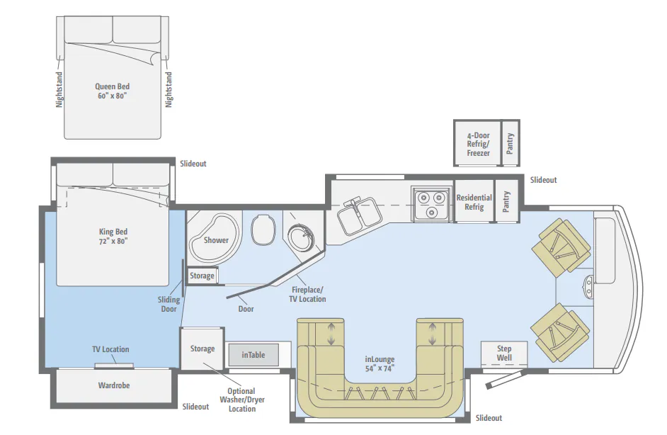 Winnebago Adventurer 32D floor plan