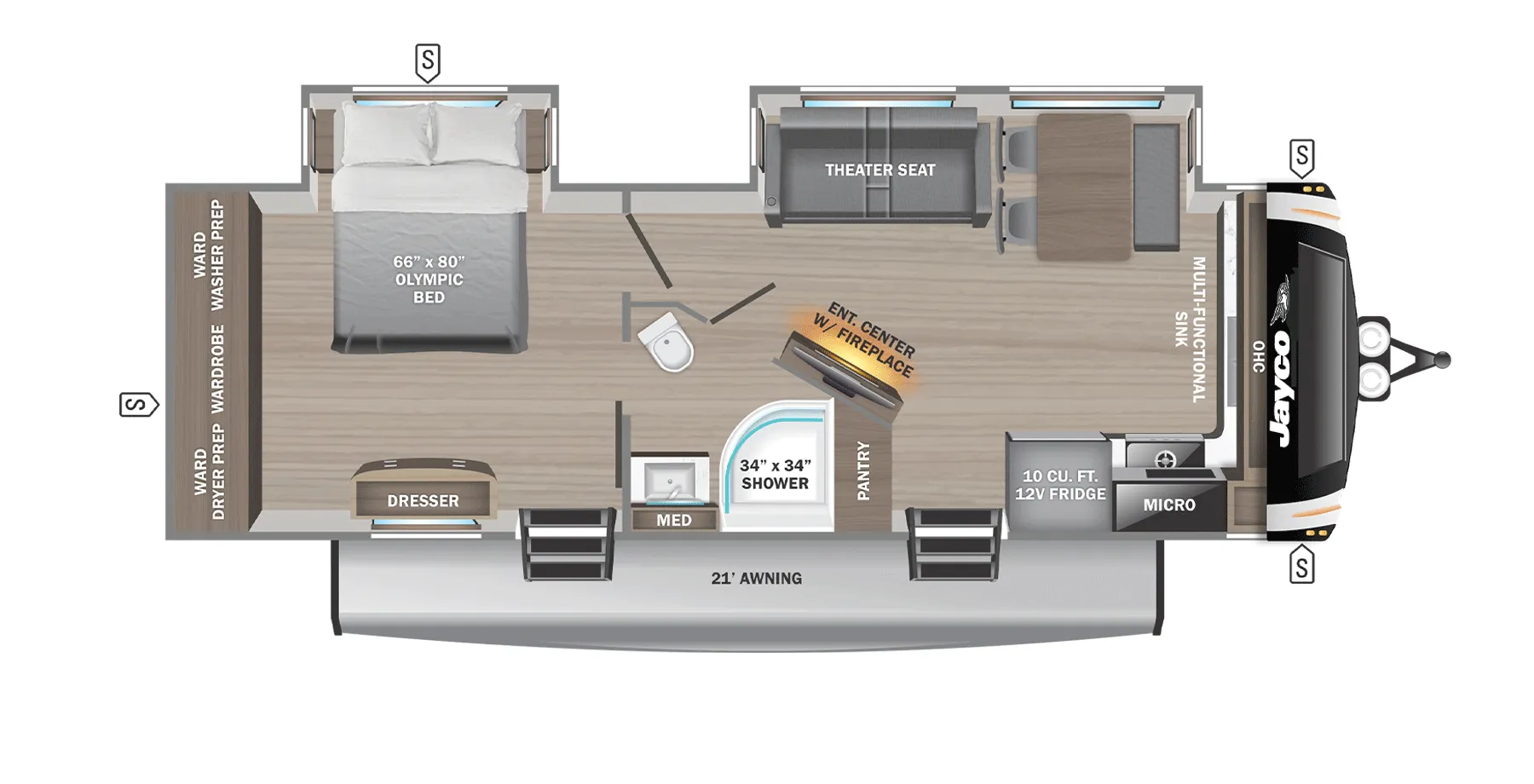 Jayco Eagle HT 274FKDS floor plan