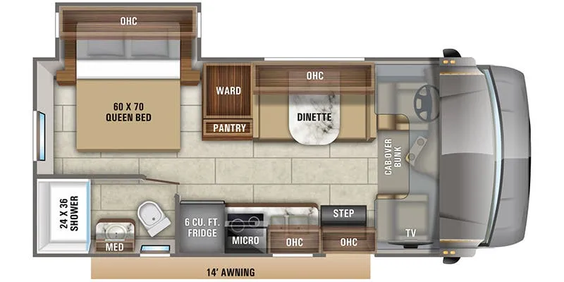 2019 Jayco Redhawk SE 22C - Floor plan