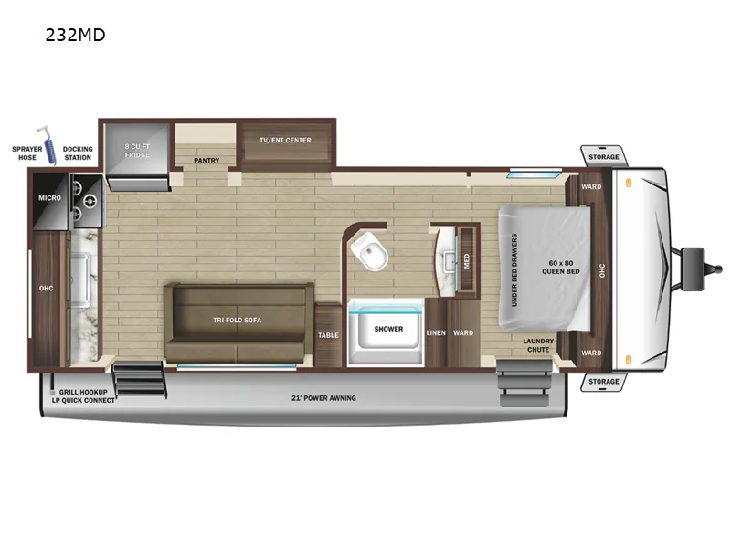 2022 Highland Ridge RV Mesa Ridge S-Lite 232MD - Floor plan
