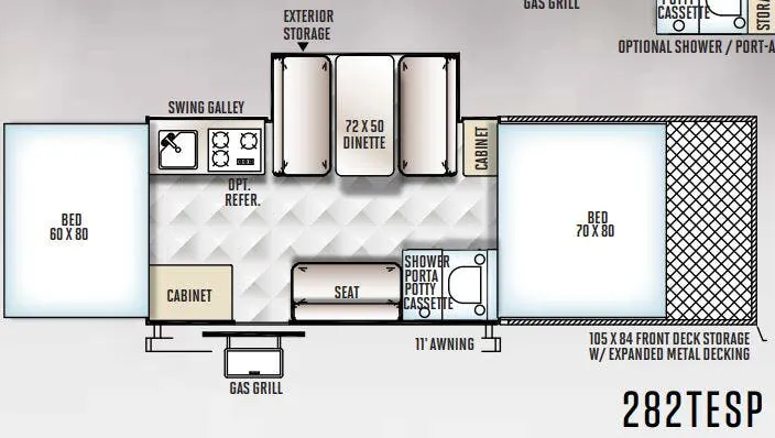 Forest River Rockwood Extreme Sports Package 282TESP floor plan