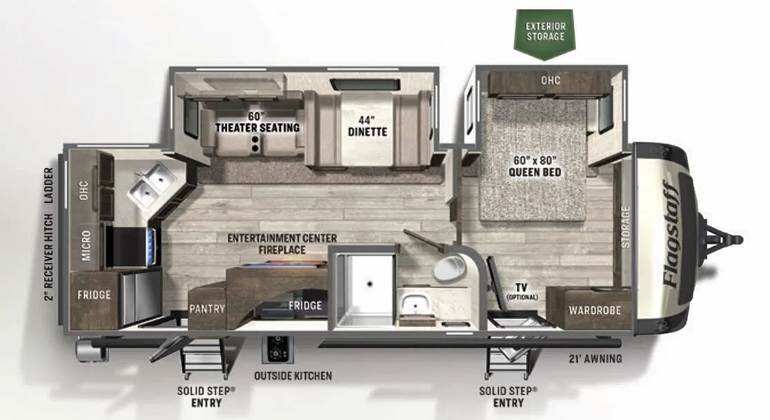 Forest River Flagstaff Super Lite 26RKBS floor plan