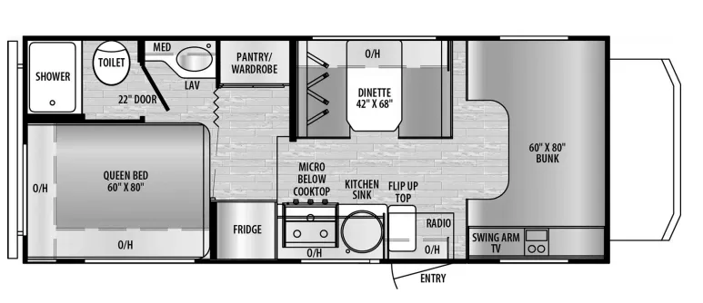 East to West Entrada 210NS floor plan